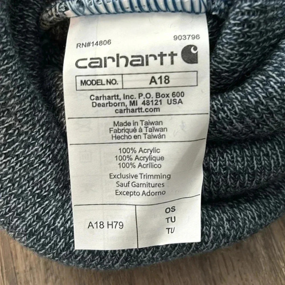 Carhartt Knit cuffed beanie Winter watch hat A-18 – blue/blue OS - Picture 5 of 7